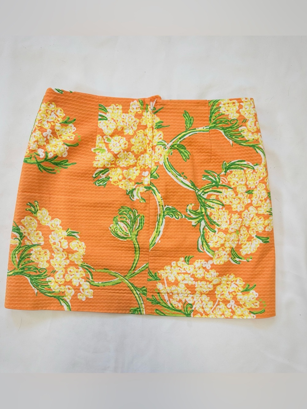 Lilly Pulitzer Lace by Dock Orange floral mini skirt 4, 100% cotton